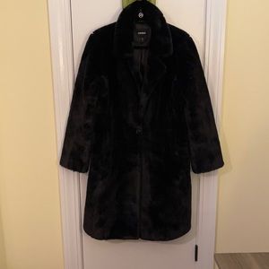 Express faux fur coat size M black
